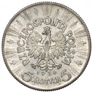 II Republic of Poland, 5 zloty 1936 Pilsudski
