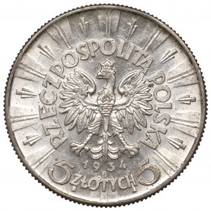 II Republic of Poland, 5 zloty 1934 Pilsudski