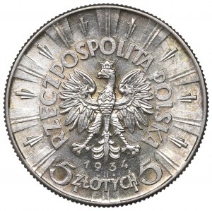 II Republic of Poland, 5 zloty 1934 Pilsudski