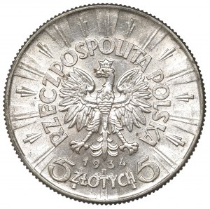 II Republic of Poland, 5 zloty 1934 Pilsudski