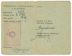 People's Republic of Poland, Weapons Metrics - TT pistol