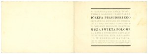 Second Republic, Invitation to a field mass on the anniversary of the death of Marsh. Pilsudski 1936