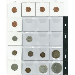 USA, Set of coins including silver