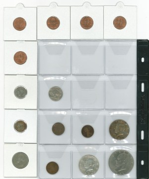 USA, Set of coins including silver