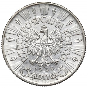 II Republic of Poland, 5 zloty 1938 Pilsudski
