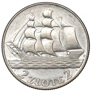 II Republic of Poland, 2 zlote 1936, Ship