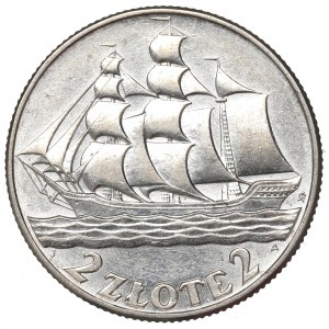 II Republic of Poland, 2 zlote 1936, Ship