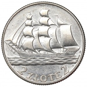 II Republic of Poland, 2 zlote 1936, Ship