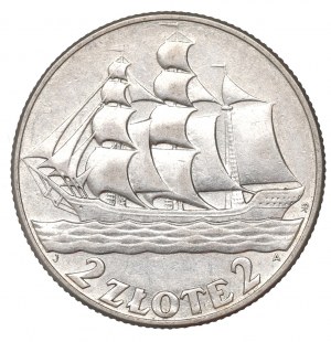 II Republic of Poland, 2 zlote 1936, Ship