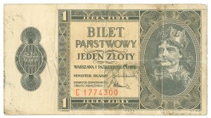 II RP, 1 zloty 1938 C - RARE