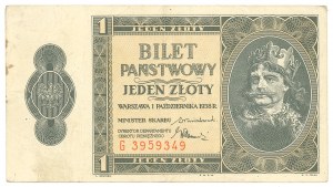 II RP, 1 zloty 1938 G - RARE.