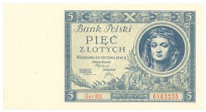 II RP, 5 gold 1930 BU