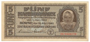 Ukraine, 5 carbuncles 1942