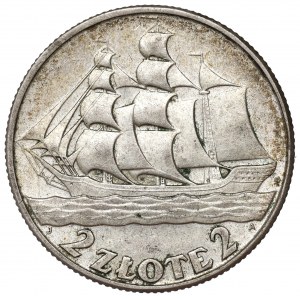 II Republic of Poland, 2 zlote 1936, Ship