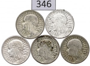 II RP, Set of 2 Gold 1933-34 Head of a Woman