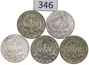 II RP, Set of 2 Gold 1933-34 Head of a Woman