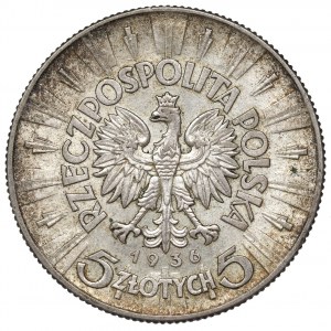 II Republic of Poland, 5 zloty 1936 Pilsudski