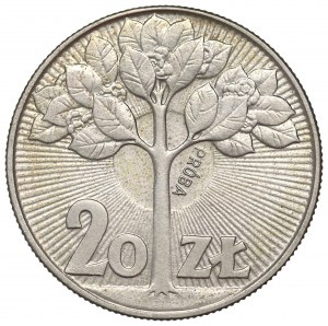 People's Republic of Poland, 20 gold 1973 tree - CuNi sample
