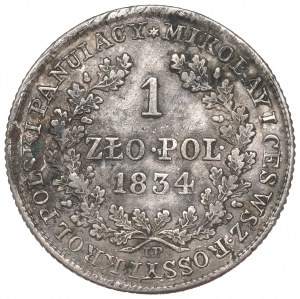 Kingdom of Poland, Nicholas I, 1 zloty 1834 IP