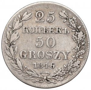 Poland under Russia, Nicholas I, 25 kopecks-50 groschen 1846 MW