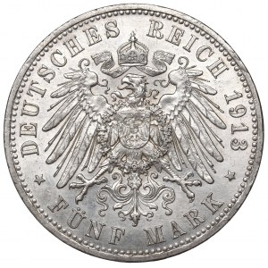 Germany, Preussen, 5 mark 1913