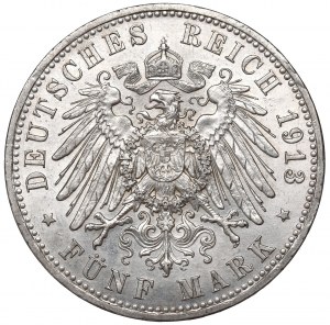 Germany, Preussen, 5 mark 1913