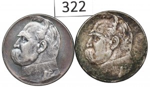 II RP, Set of 10 gold 1935 Pilsudski