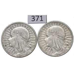 II RP, Zestaw 10 złotych 1932 Głowa kobiety