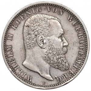 Germany, Wirtemberg, 5 mark 1908