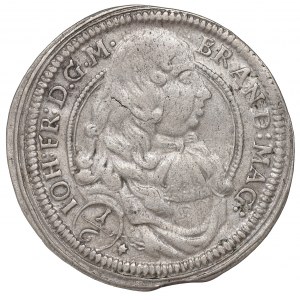 Germany, Brandenburg-Ansbach, Johann Friedrich, 1/6 thaler 1677