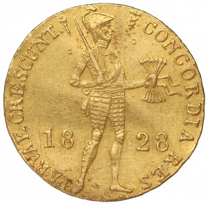 Russia, Nicholas I, Petersbourg strike of the Netherlands ducat 1828