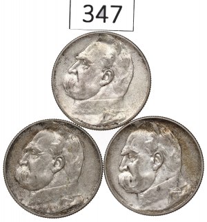 II RP, Set of 5 Gold 1935 Pilsudski