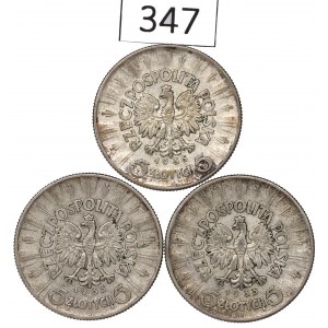 II RP, Zestaw 5 złotych 1935 Piłsudski