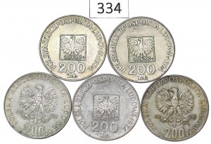 People's Republic of Poland, Set of 200 Gold 1974-76