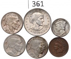 USA, Lot of minor coins