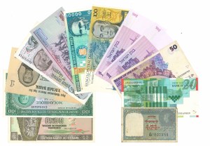Lot of world banknotes