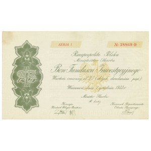 Bon Funduszu Inwestycyjnego, SERJA I - 25 złotych 1933