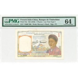 French Indochina, 1 Piastre 1946 - PMG 64