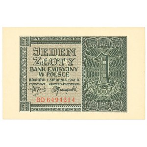 GG, 1 złotych 1941 BD
