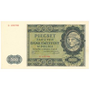 GG, 500 złotych 1940 B