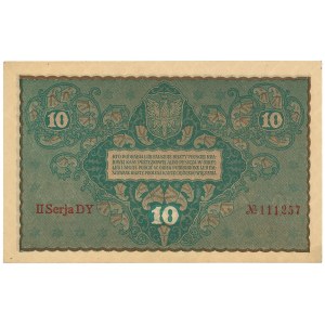 II RP, 10 Polish marks 1919 2nd Series DY