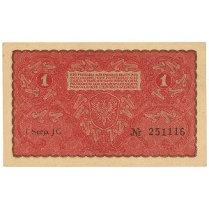 II RP, 1 polská značka 1919 1. série JG