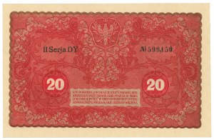 II RP, 20 Polish marks 1919 II Series DY