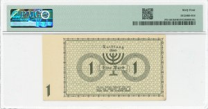 Lodz Ghetto, 1 mark 1940 Ser. A 6 digits - PMG 64
