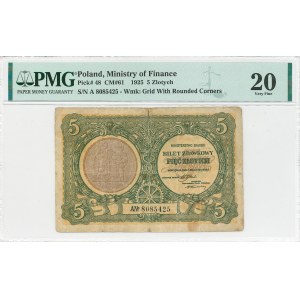 II RP, 5 złotych 1925 A - PMG 20