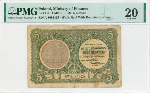 II RP, 5 zloty 1925 A - PMG 20