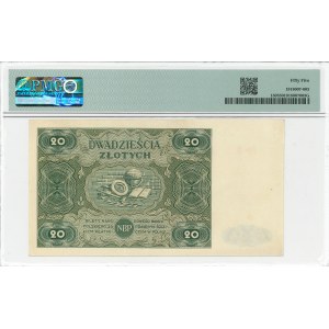 PRL, 20 złotych 1947 B - PMG 55