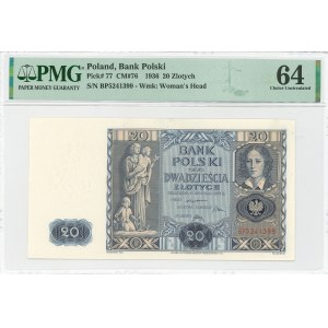 II RP, 20 złoty 1936 BP - PMG 64
