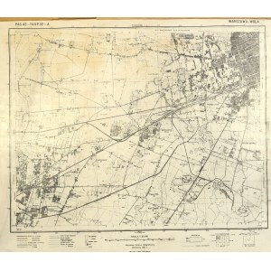 II RP, Mapa WIG Warszawa Powązki 1931 Mapa Polski, późniejszą odbitka
