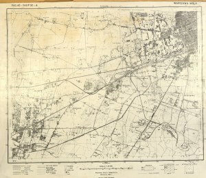 II RP, Mapa WIG Warszawa Powązki 1931 Mapa Polski, późniejszą odbitka
